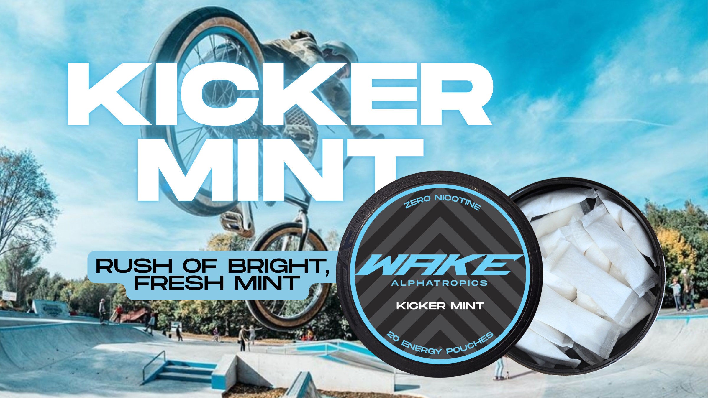 WAKE Kicker Mint — rush of bright, fresh mint